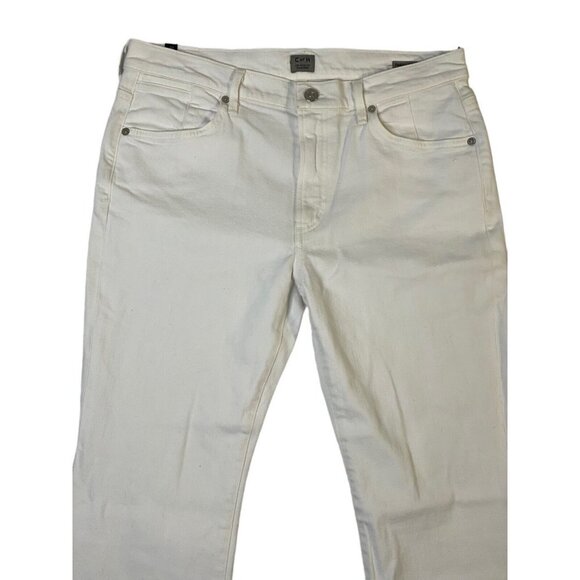 Citizens of Humanity Womens White Fleetwood Crop High Rise Flare Jeans SZ 31 - Picture 3 of 10